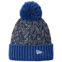 New Era Royal/Black/White Marled Knit Pom Beanie