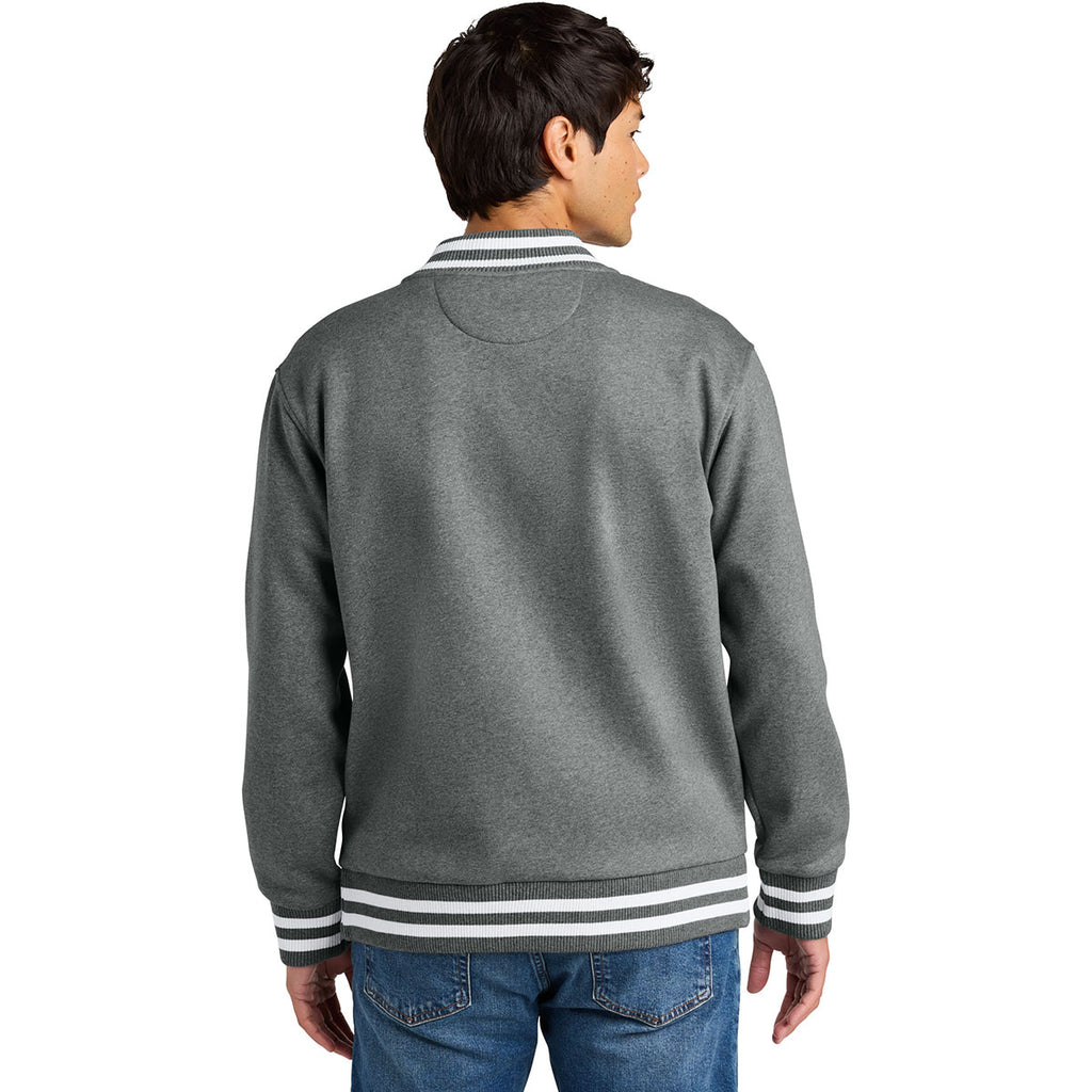 New Era Men's Grey Frost Varsity Heavyweight Fleece Jacket