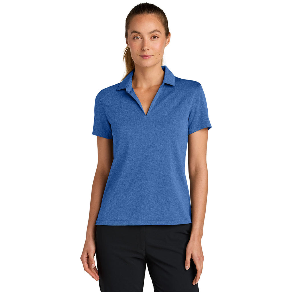 Nike Women's Game Royal Heather Dri-FIT Smooth Heather Polo