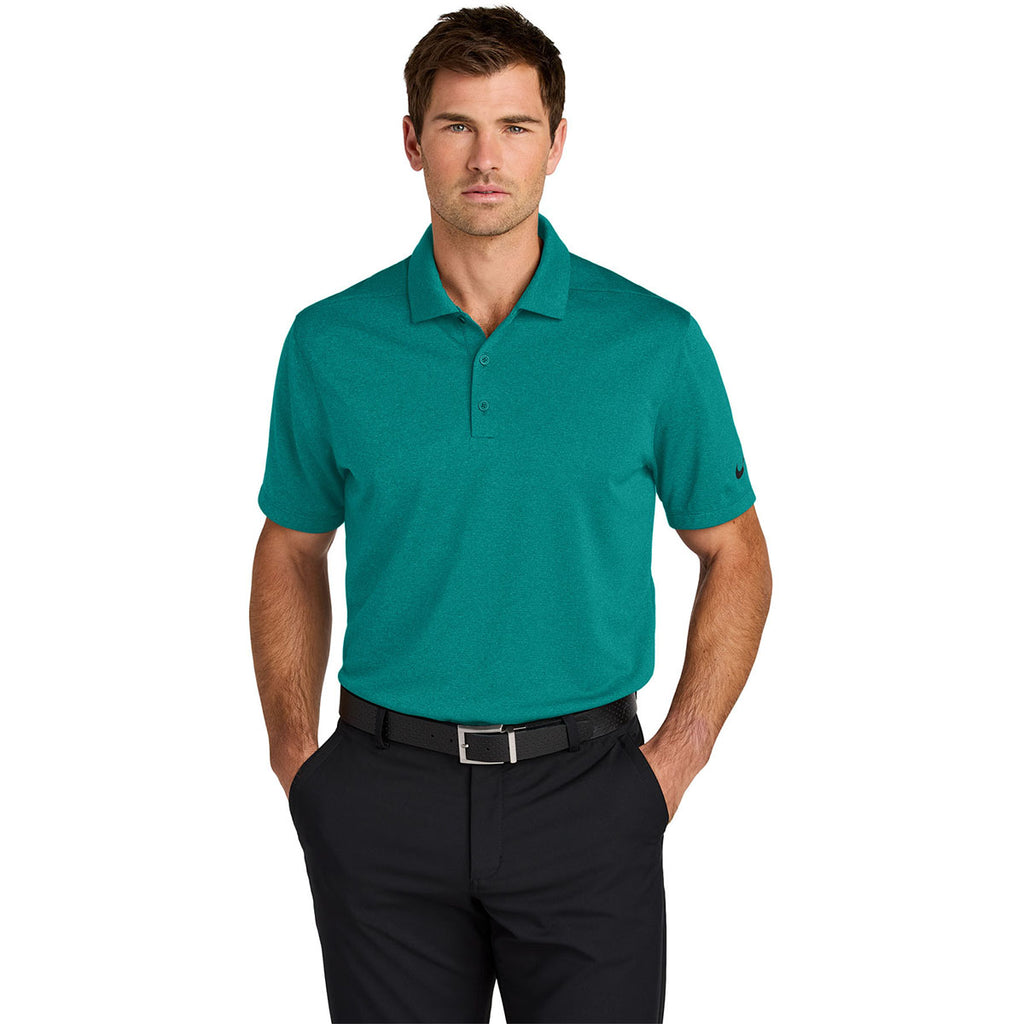 Nike Men's Bright Spruce Heather Dri-FIT Smooth Heather Polo