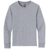 Next Level Youth Heather Gray Cotton Long Sleeve Tee