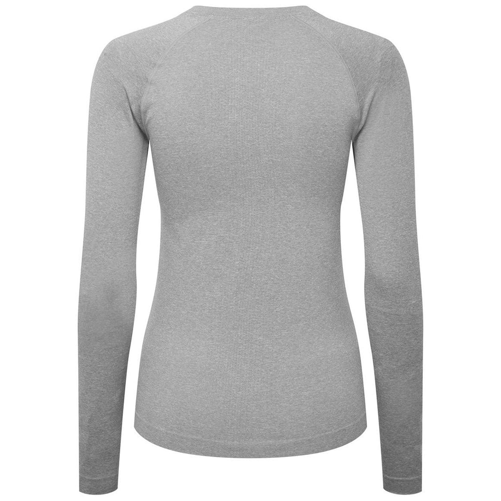 Onna Women's Heather Grey Unstoppable Long Sleeve Fresh Underscrub Base Layer T-Shirt