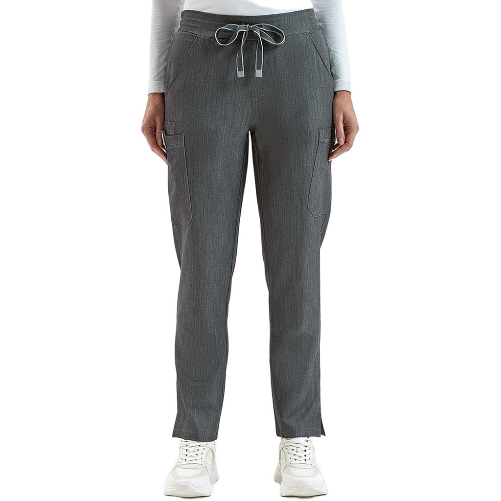 Onna Women's Dynamo Grey Relentless Stretch Cargo Scrub Pants