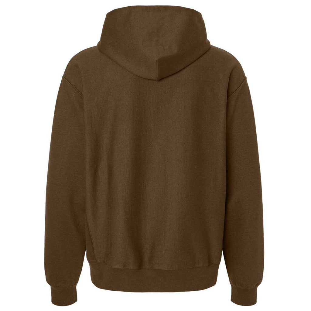 Hanes Unisex Army Brown Beefy Sweats Premium Heavyweight Hooded Sweatshirt