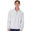 Hanes Unisex Ash Beefy Sweats Premium Heavyweight Quarter-Zip Sweatshirt