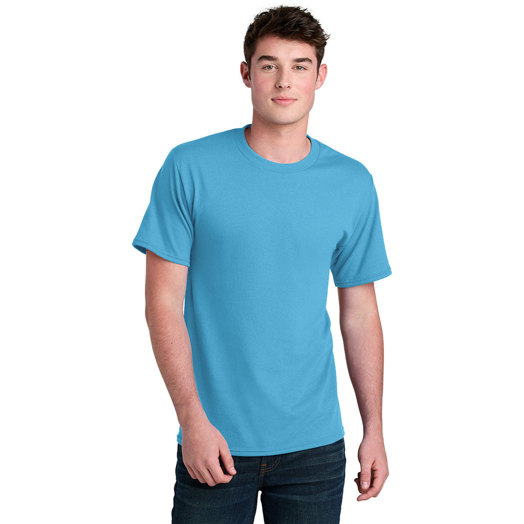 Port & Company Men's Aquatic Blue Core Blend Recycled Tee