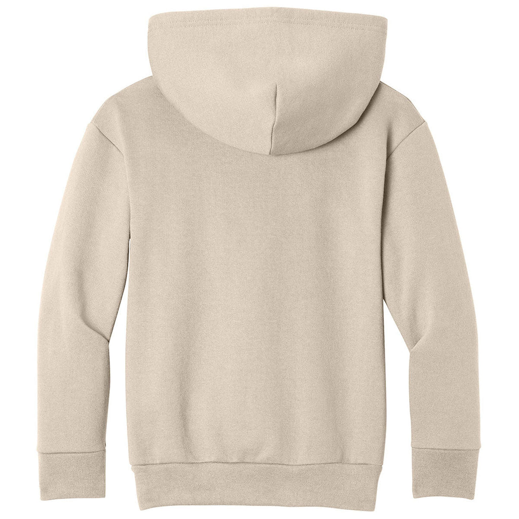 Port & Co. Youth Light Sand Easy Fleece Pullover Hooded Sweatshirt