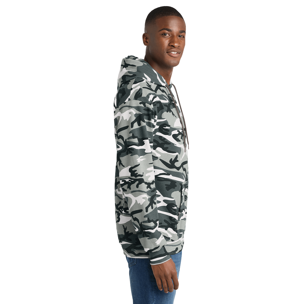 Port & Company Men's Winter Camo Core Fleece Camo Pullover Hooded Sweatshirt