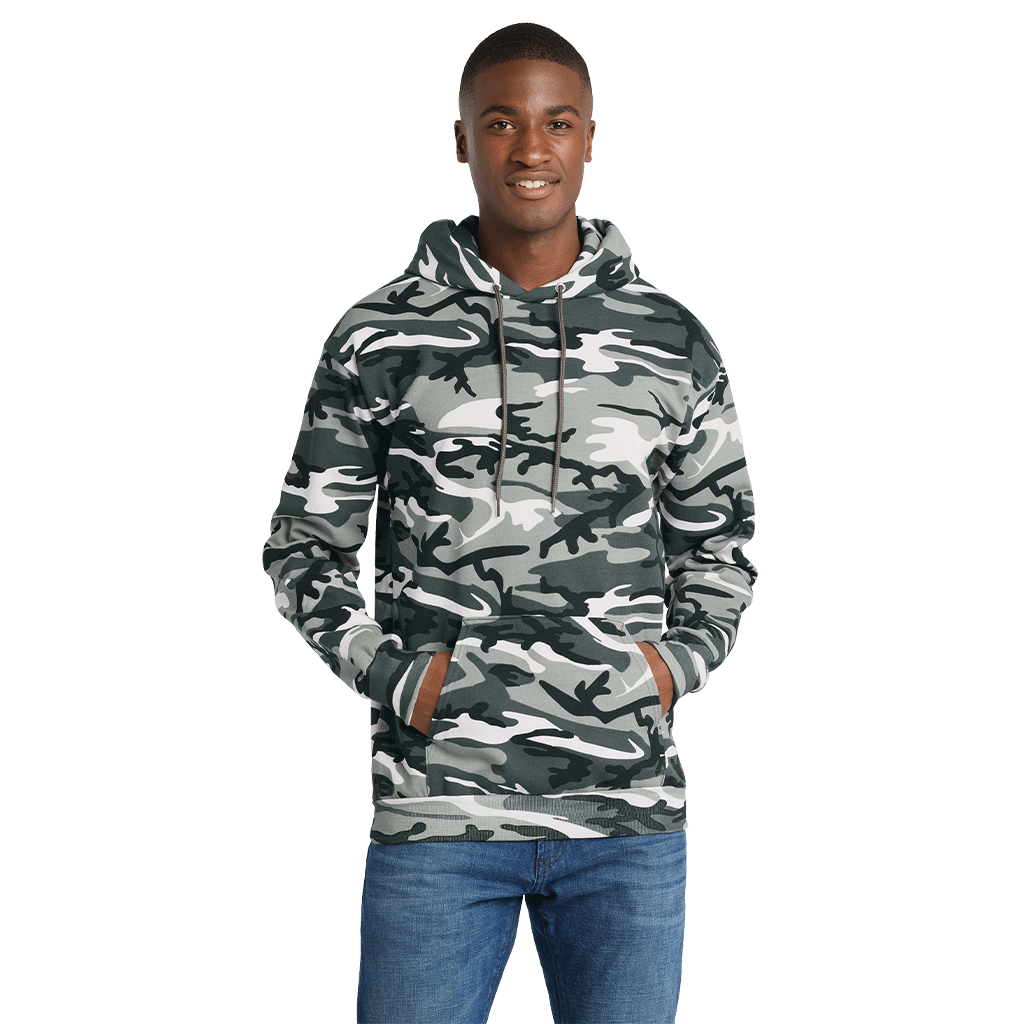 Port & Company Men's Winter Camo Core Fleece Camo Pullover Hooded Sweatshirt
