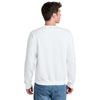 Port & Company Unisex White Core Fleece Crewneck Pocket Sweatshirt