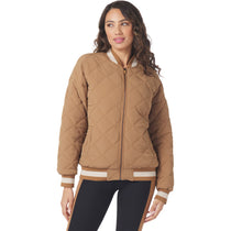 Glyder Women's Almond/Oatmilk Varsity Puffer Jacket