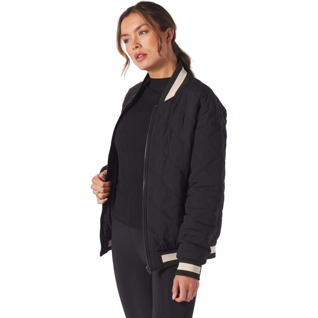 Glyder Women's Black/Oatmilk Varsity Puffer Jacket