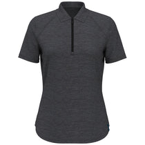 Perry Ellis Women's Caviar Heather Double Knit Polo