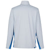 Puma Golf Men's Lake Blue/Bright White Mesa Stripe Quarter-Zip