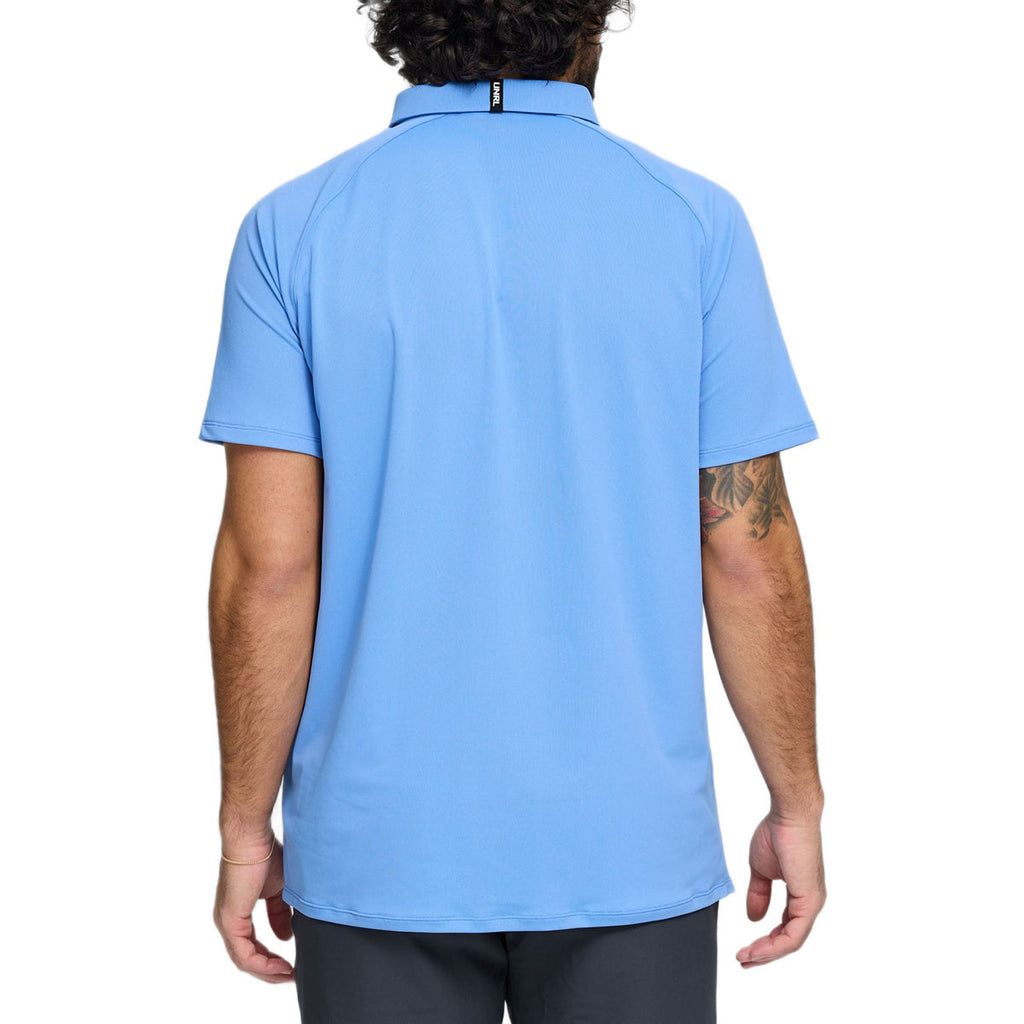 UNRL Men's Perennial Blue Pique Pro Polo