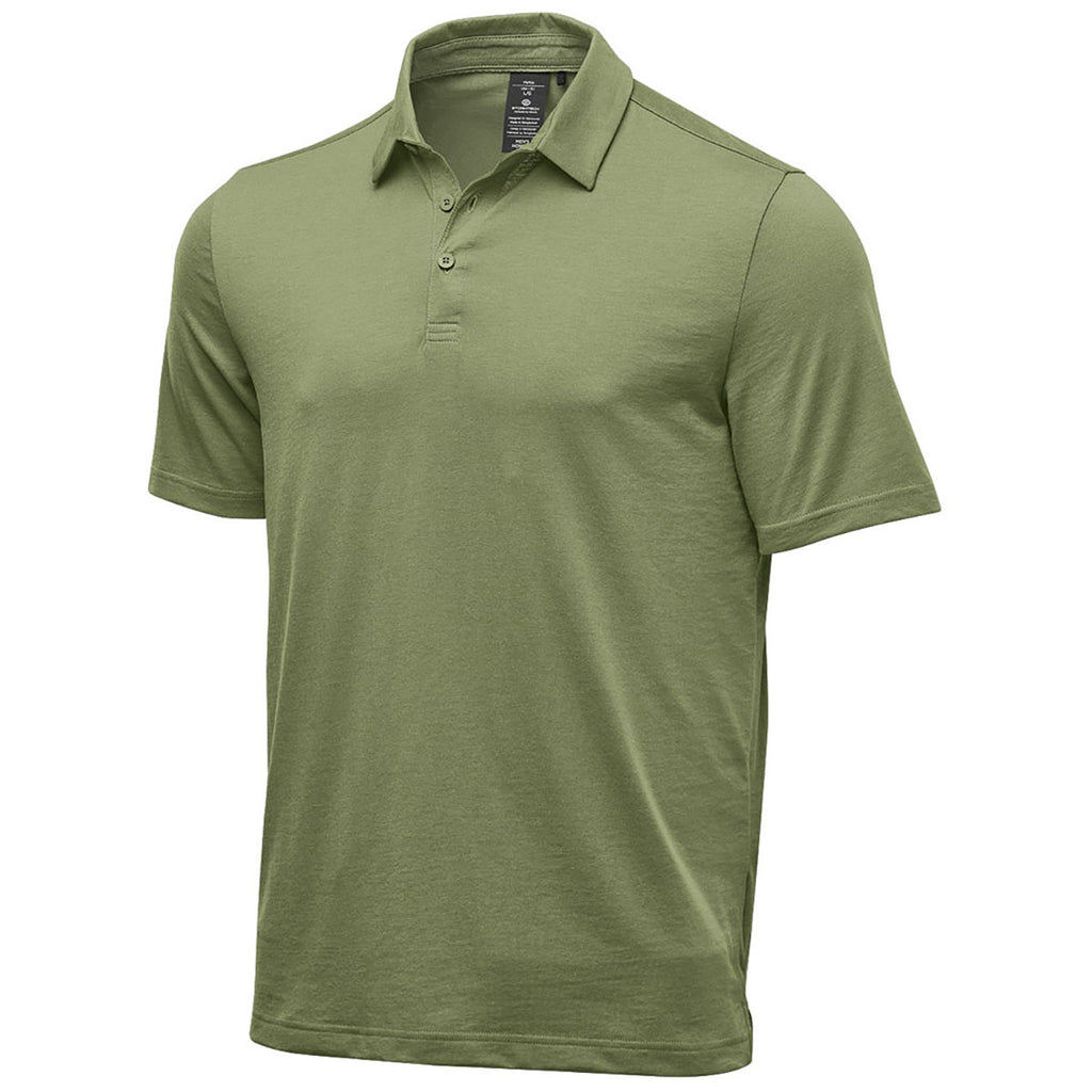 Stormtech Men's Sage Green Settebello Short Sleeve Polo