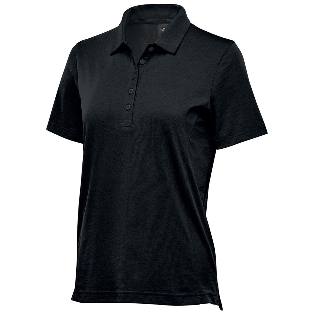 Stormtech Women's Black Settebello Short Sleeve Polo