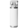 YETI White Rambler 18 oz Water Bottle with Color-Matched Flip Chug Cap