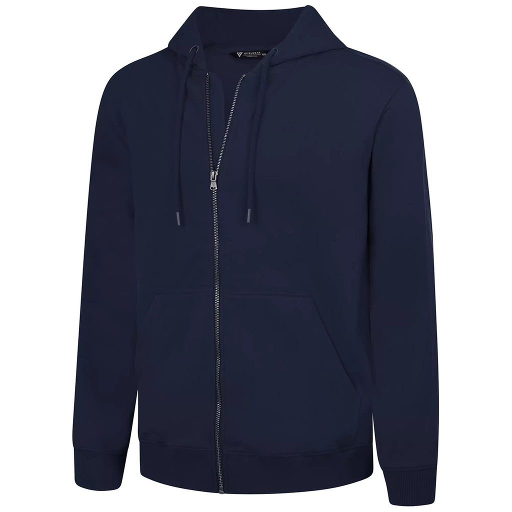 Levelwear Men's Navy Podium Full Zip