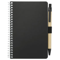 Bullet Black 4'' x 6'' FSC Mix Pocket Spiral Notebook with Pen