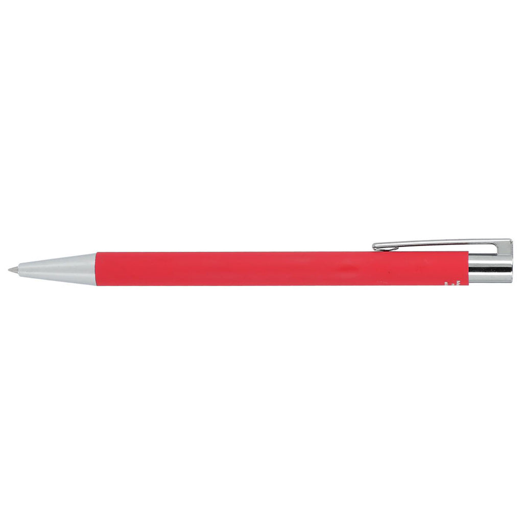 Bullet Red Maxi Recycled Aluminum Soft Touch Gel Pen