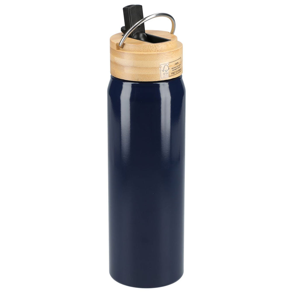 Bullet Navy Billy 26oz Eco-Friendly Aluminum Bottle With FSC Bamboo Lid