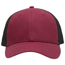 Sportsman Chino Maroon/Black Lo-Pro Mesh Back Trucker Fit Cap