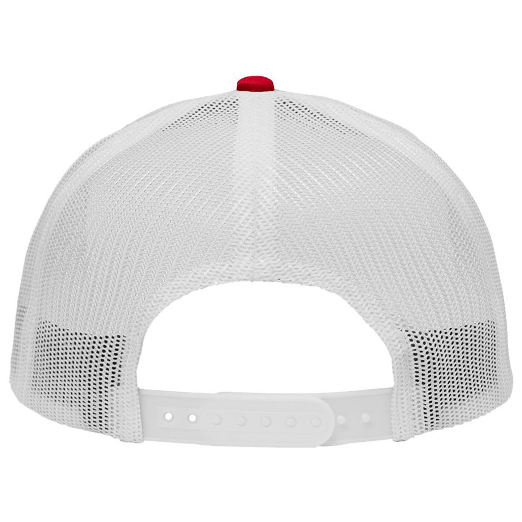 Sportsman Chino Red/White Lo-Pro Mesh Back Trucker Fit Cap