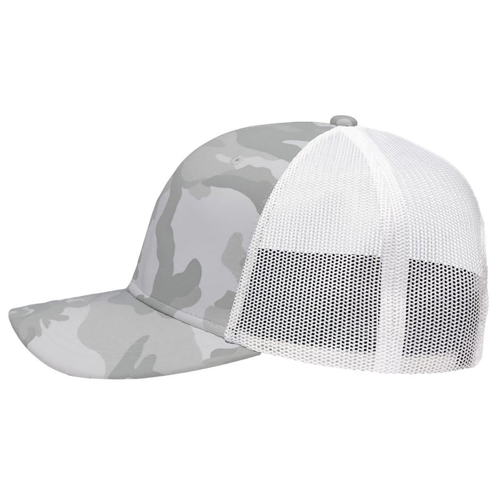 Sportsman White Camo/White Lo-Pro Mesh Back Trucker Fit Cap