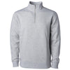 Independent Trading Co. Men's Grey Heather Midweight Quarter-Zip Pullover