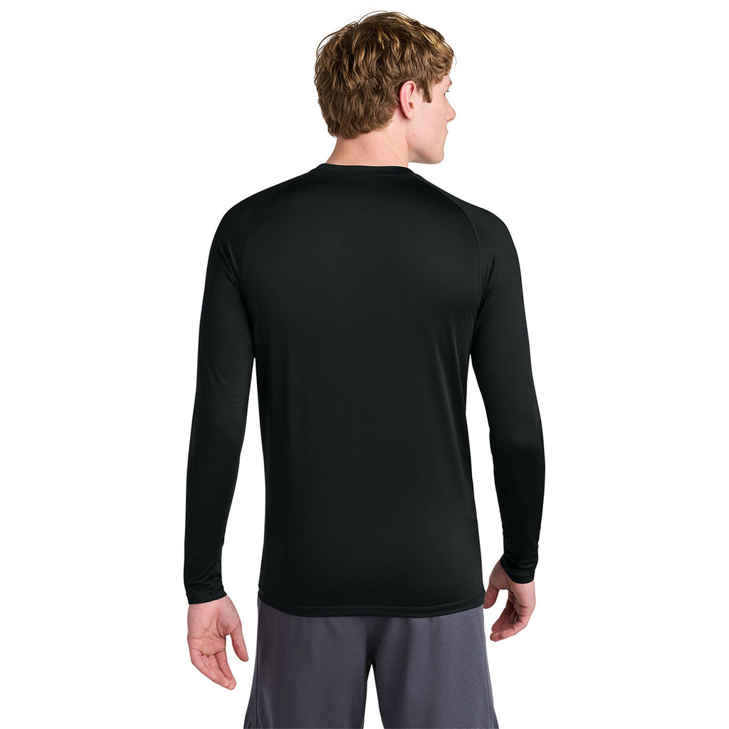 Sport-Tek Men's Black PosiCharge Compression Long Sleeve Tee