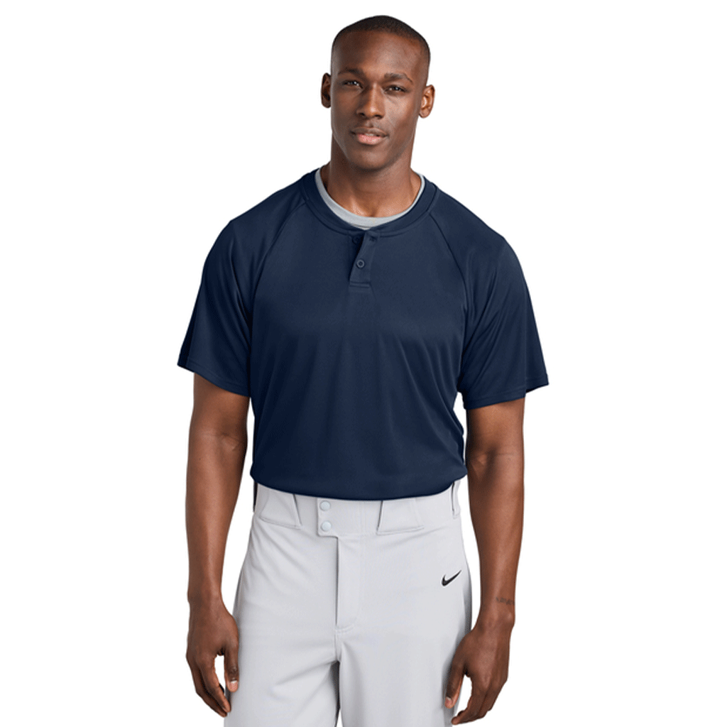 Sport-Tek Unisex True Navy PosiCharge Competitor 2-Button Henley