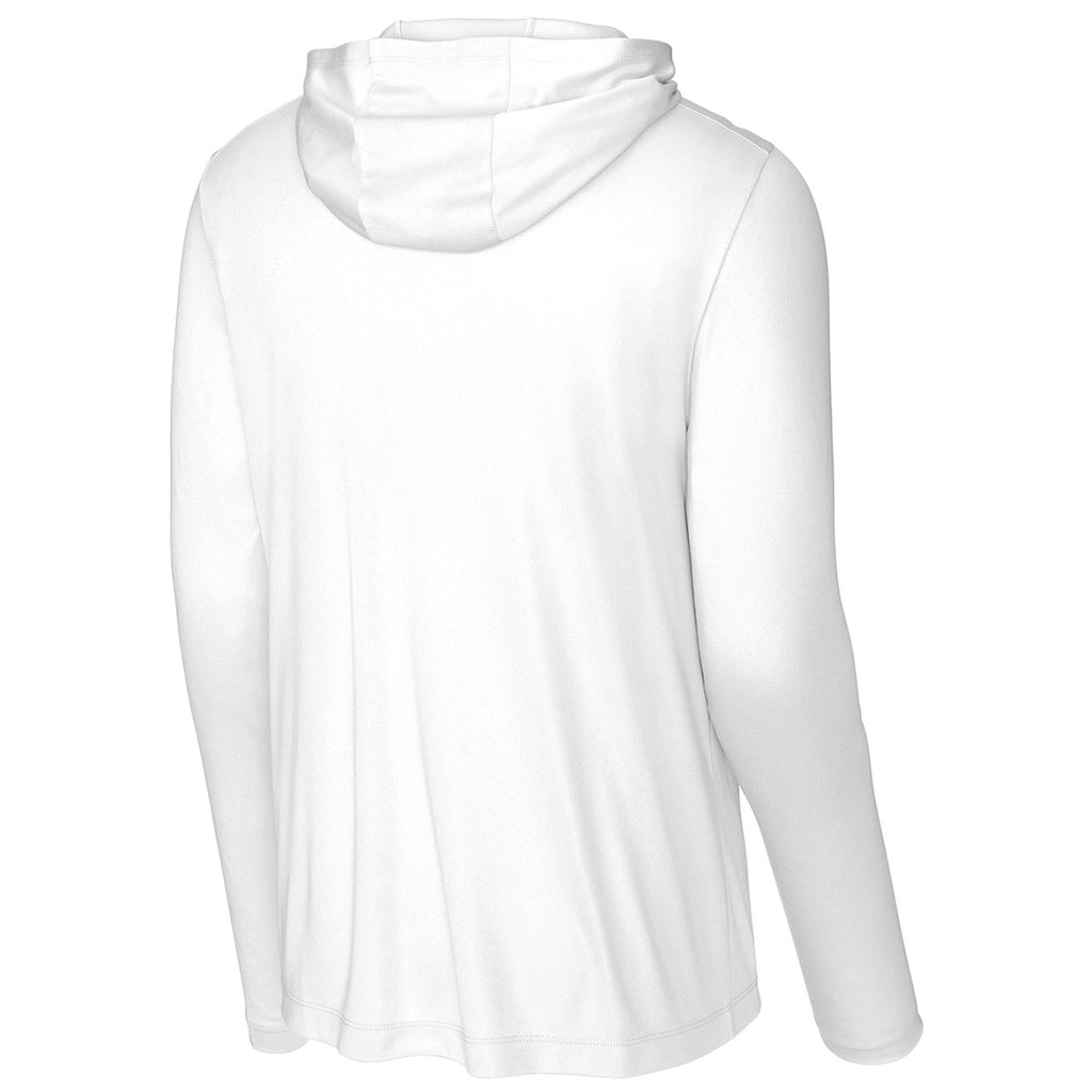 Sport-Tek Unisex White Posi-UV Pro Long Sleeve Hoodie