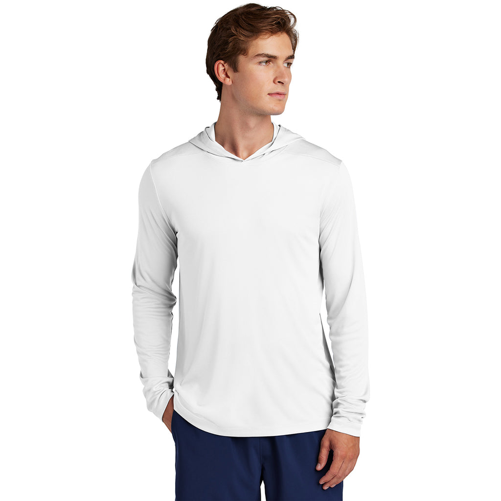 Sport-Tek Unisex White Posi-UV Pro Long Sleeve Hoodie