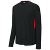 Sport-Tek Men's Black/Deep Red Club 1/4-Zip Pullover