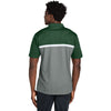 Sport-Tek Men's Forest Green/Grey Concrete Heather/White UV Micropique Colorblock Polo