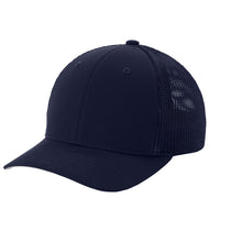 Sport-Tek True Navy/True Navy Stretch-Tek Mesh Back Cap
