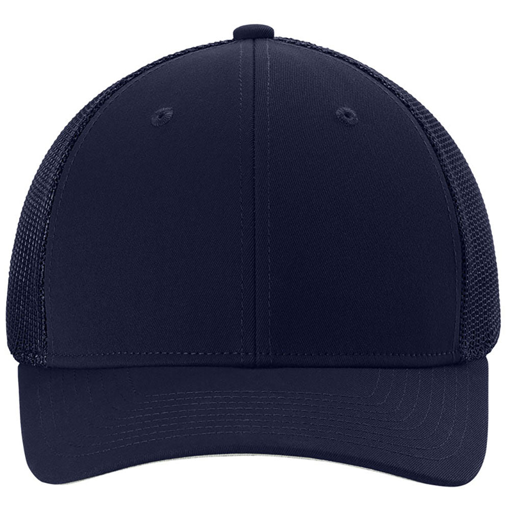 Sport-Tek True Navy/True Navy Stretch-Tek Mesh Back Cap