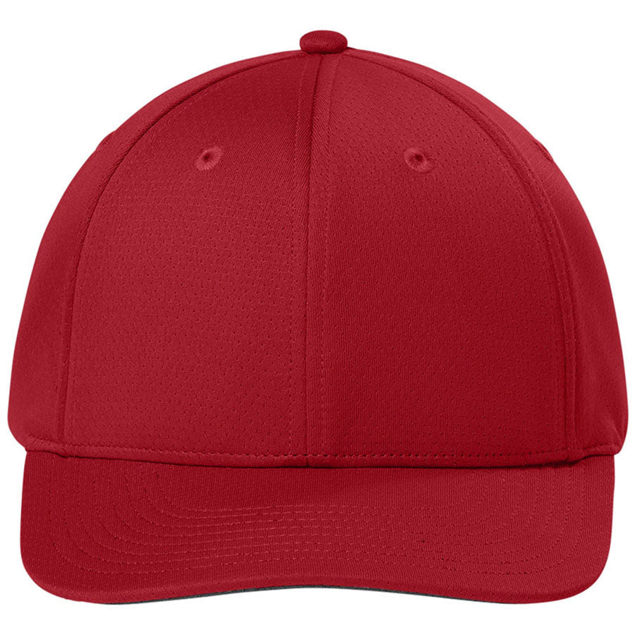 Sport-Tek Deep Red Impact Mesh Stretch-Tek Adjustable Cap