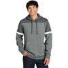 Sport-Tek Men's Dark Smoke Grey/Vintage Heather Drive Fleece Colorblock Hoodie