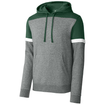 Sport-Tek Men's Forest Green/Vintage Heather Drive Fleece Colorblock Hoodie