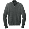 Port Authority Men's Charcoal Heather Easy Care Full-Zip Sweater