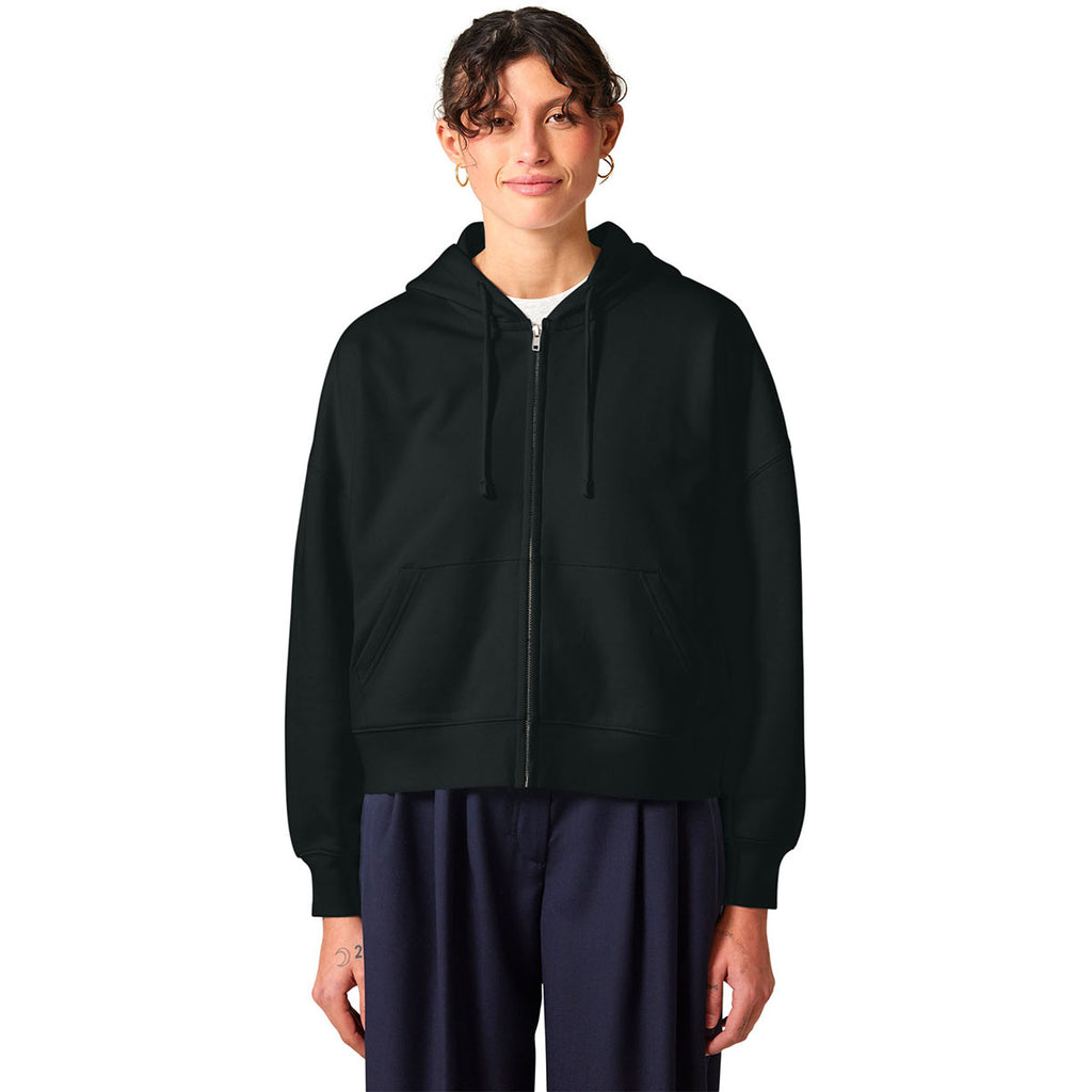 Stanley/Stella Women's Black Stella Ida Full-Zip Hooded Sweatshirt