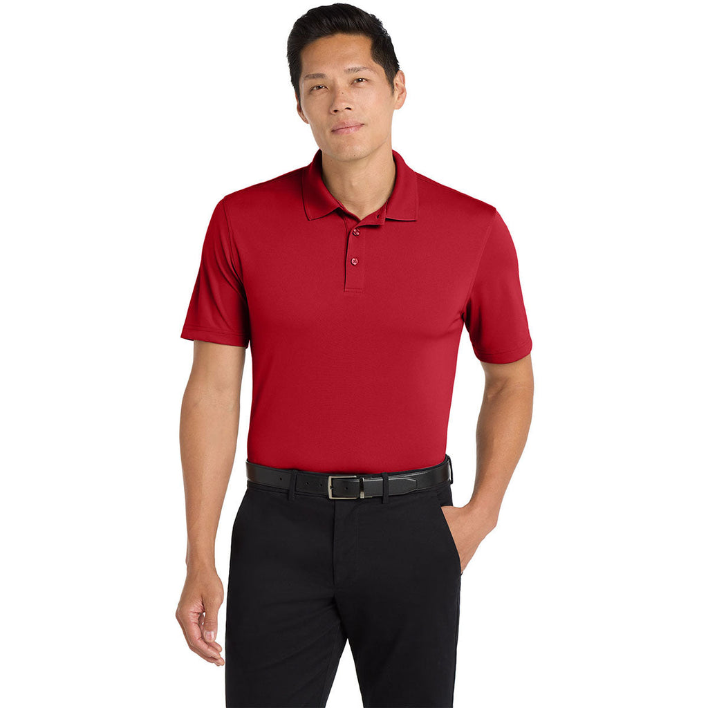 Port Authority Men's Rich Red Tall Dry Zone UV Micro-Mesh Polo