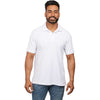 Elevate Men's White Palo Short Sleeve 100% Cotton Pique Polo