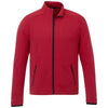 Elevate Men's Team Red Heather Asgard Eco Knit Full Zip Performance Jacket