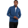 Elevate Men's River Blue Lyon Eco Stretch Knit Full Zip Lightweight Jacket