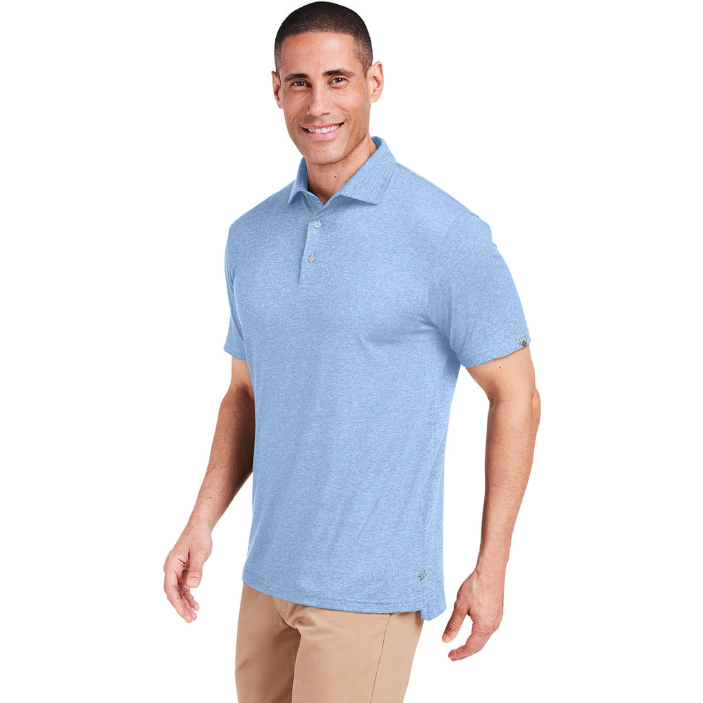 tasc Men's Polar Heather Cloud Lightweight Polo