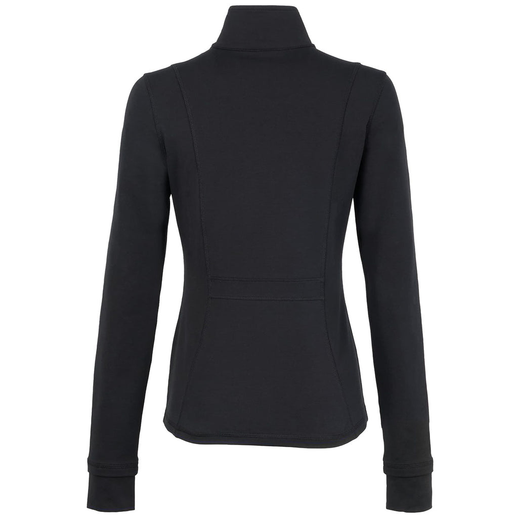 Elevate Women's Black Lyon Eco Stretch Knit Full Zip Jacket