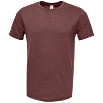 BAW Men's Maroon Tri-Blend T-Shirt Short Sleeve